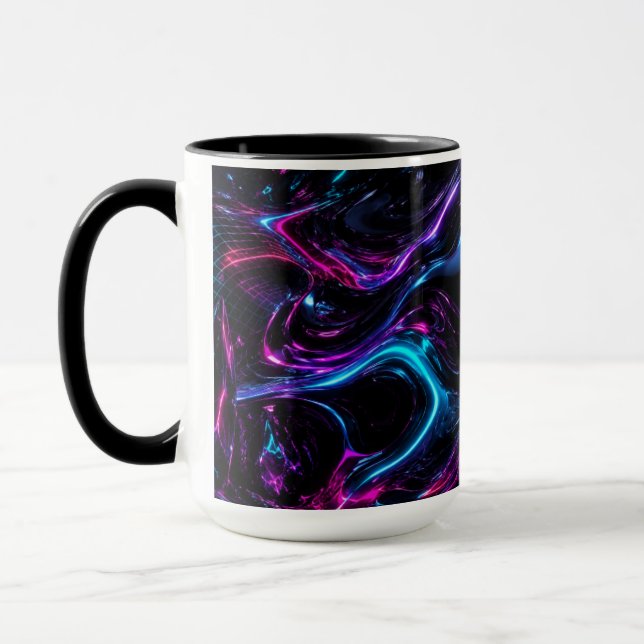 Tasse de café du matin Cyber Neon Obsidian esthéti (Gauche)
