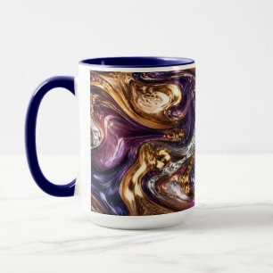 Tasse de café du matin en marbre doré liquide esth