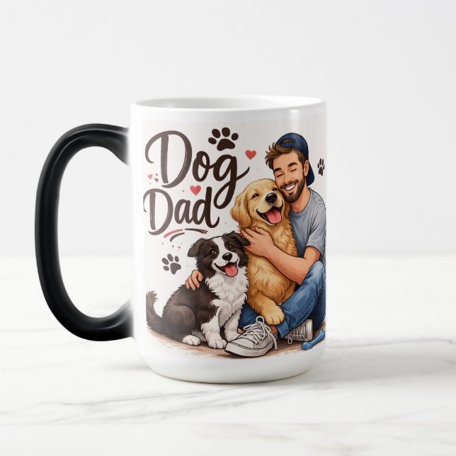 Tasse de café du matin pour papa de chien - Cadeau (Gauche)