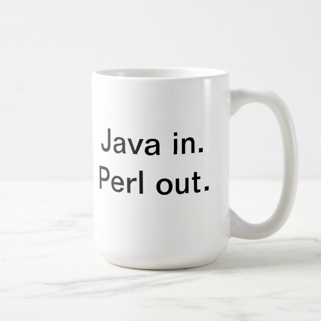 Tasse de café du programmeur de Perl (Droite)