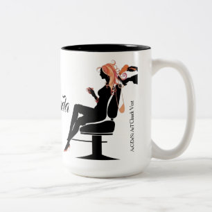 Tasse de café du styliste en coiffure deux