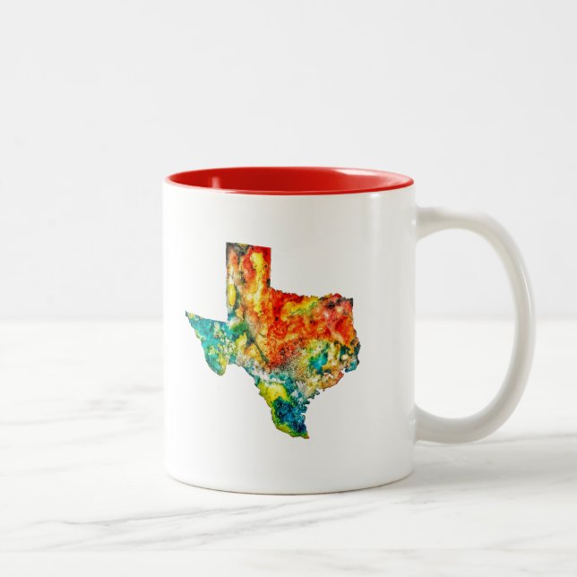 Tasse de café du Texas d'aquarelle (Droit)