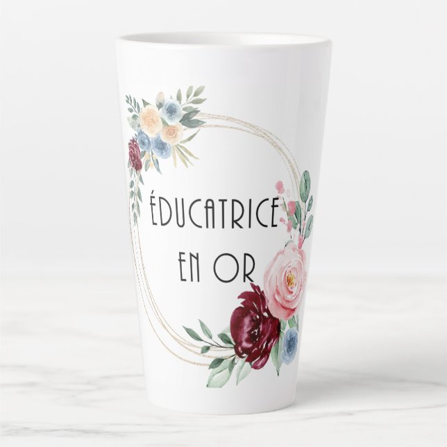 Tasse de café éducatrice en or (Devant)