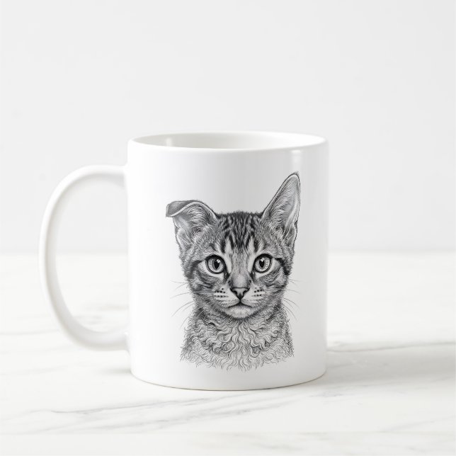 Tasse de café élégant chaton abyssin (Gauche)