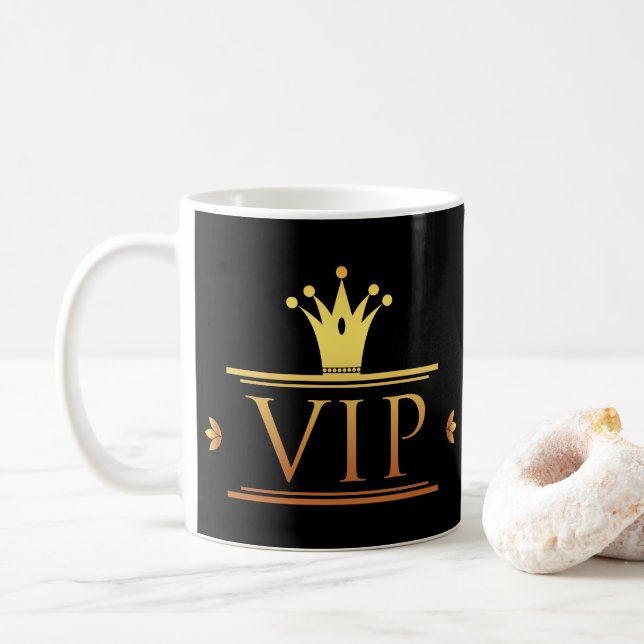 Tasse de café élégante d'affaires de l'or VIP (Avec donut)