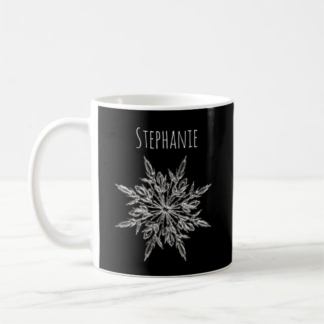Tasse de café élégante flocon de neige cristal de  (Gauche)