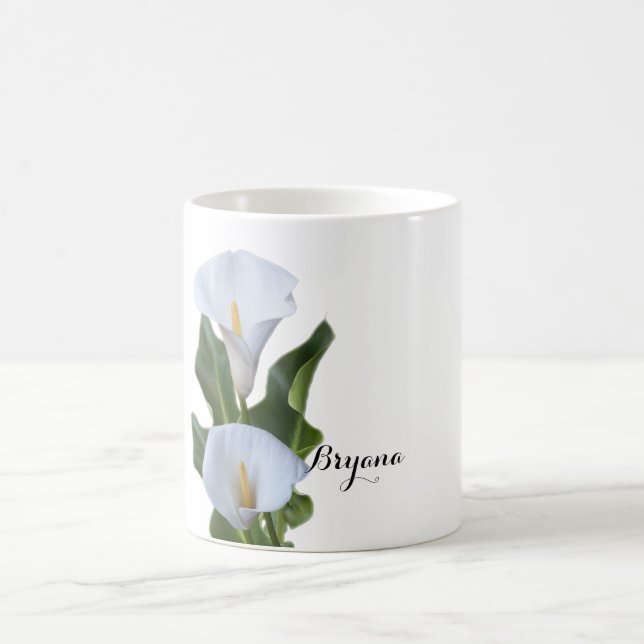 Tasse de café élégante florale aux fleurs de lys C (Centre)