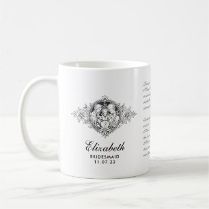Tasse de café élégante pour demoiselle d'honneur d