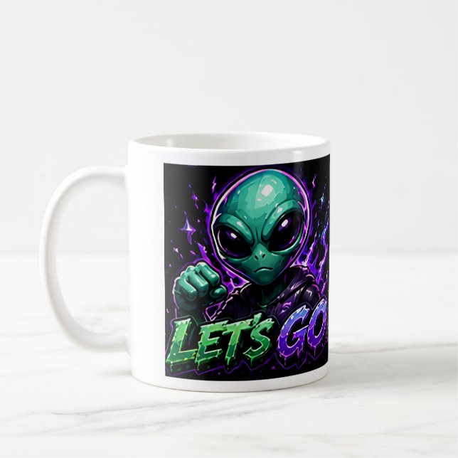 Tasse de café Emote Alien Let's Go (Gauche)