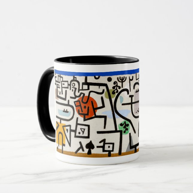 Tasse de café en art abstrait riche de Paul Klee (Devant gauche)