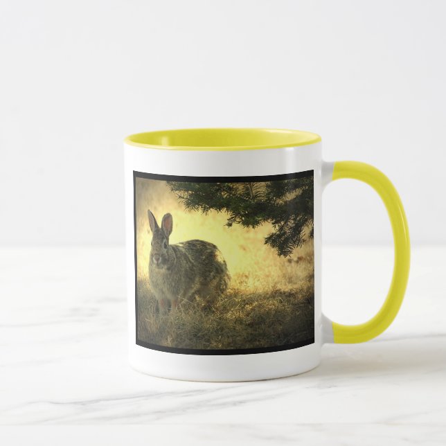 Tasse de café en céramique de lapins sauvages (Droite)