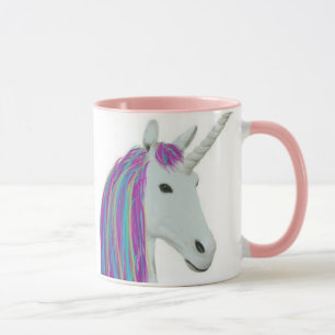 Tasse de café en pastel de licorne d'arc-en-ciel