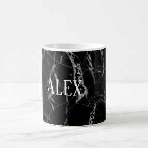 Tasse de café en pierre de marbre noire nommée