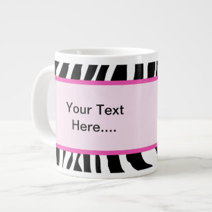 Tasse de café enorme rose de la rayure 20oz de