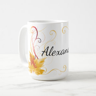 Tasse de café Érable feuille d'automne