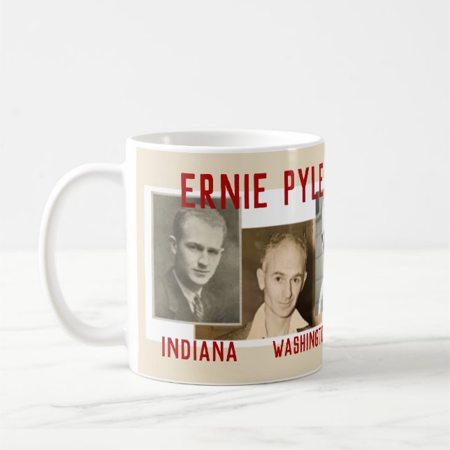 Tasse de café Ernie Pyle Indiana WWII (Gauche)
