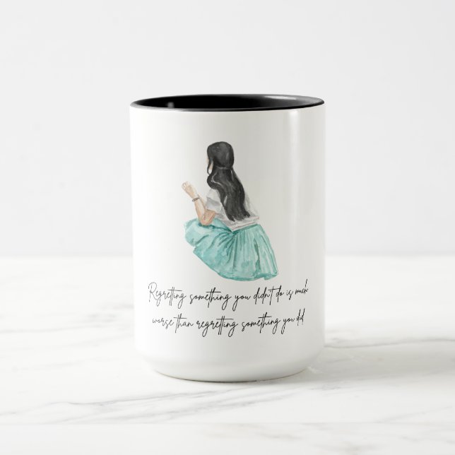 Tasse de café esthétique avec citation inspirante (Centre)