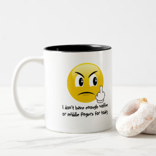 Tasse de café et de café de doigts moyens (emoji)