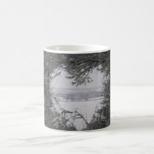 Tasse de café et de thé avec photo de Noël coeur n
