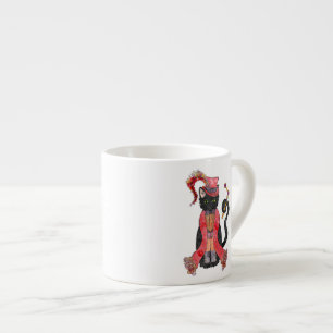 Tasse de café express de chat d'opéra