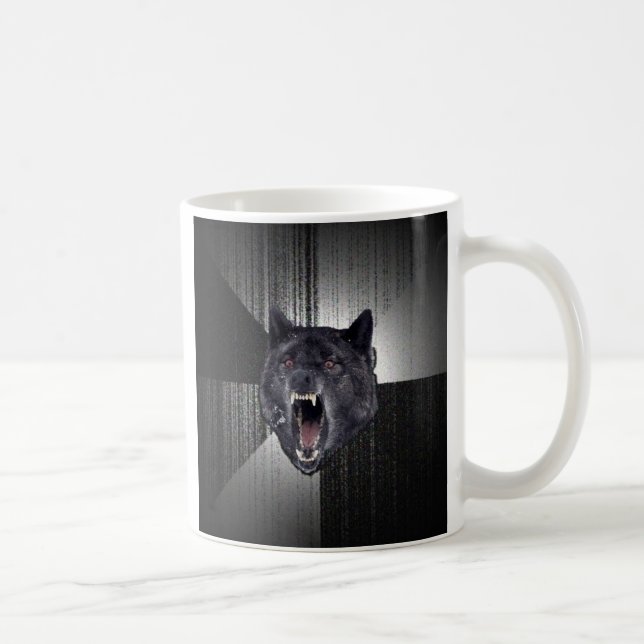 Tasse de café faite sur commande de loup de folie (Droite)