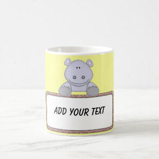 Tasse de café faite sur commande d'hippopotame des