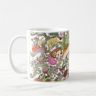 Tasse de café Fée Mignonne et Champignons Forêt Ma