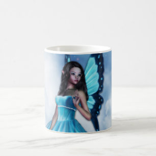 Tasse de café féerique de papillon romantique bl