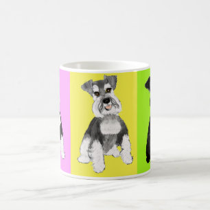 Tasse de café fêlée de Schnauzer de Sookie