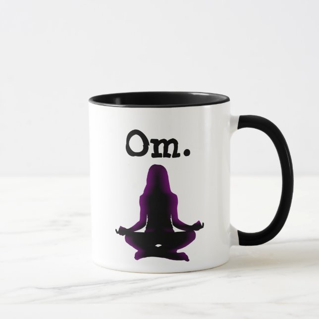 Tasse de café femme yoga méditation Om (Droite)
