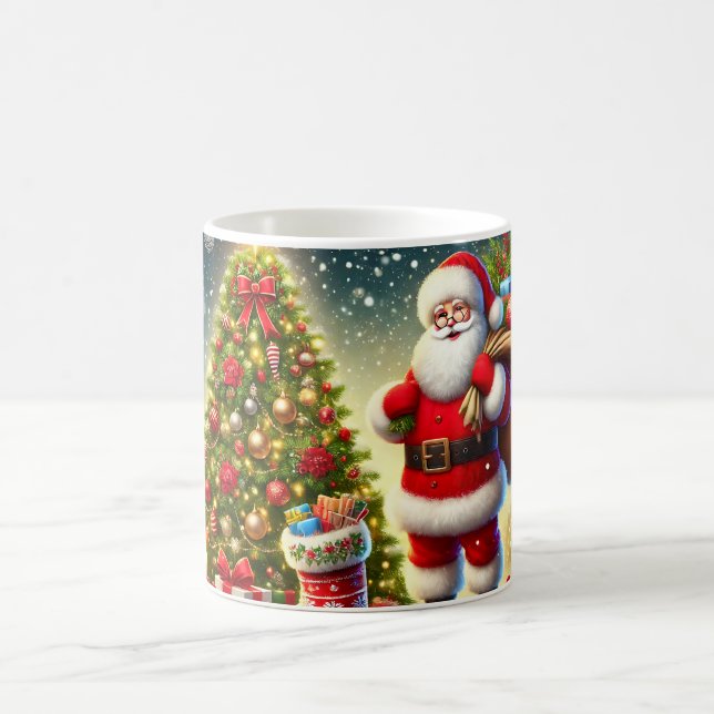 Tasse de café festive du Père Noël arbre de Noël (Centre)