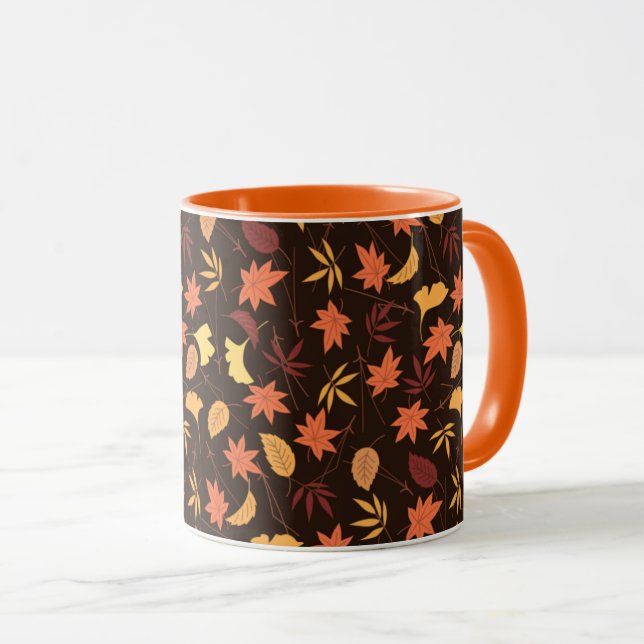 Tasse de café Feuilles d'automne (Devant droit)