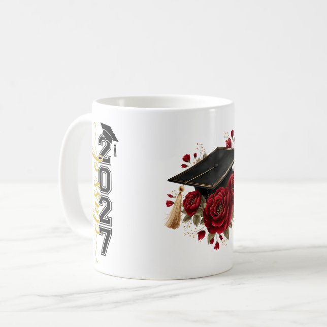 Tasse de café Fleurs Rouges Grad (Devant gauche)