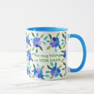 Tasse de café florale à personnaliser