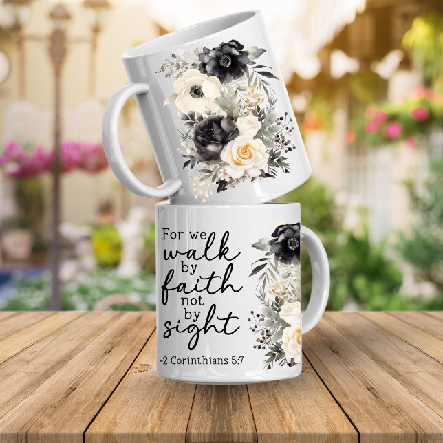 Tasse de café florale avec verset biblique (Inspirational scripture bible verse floral mugs that will encourage and inspire you daily)