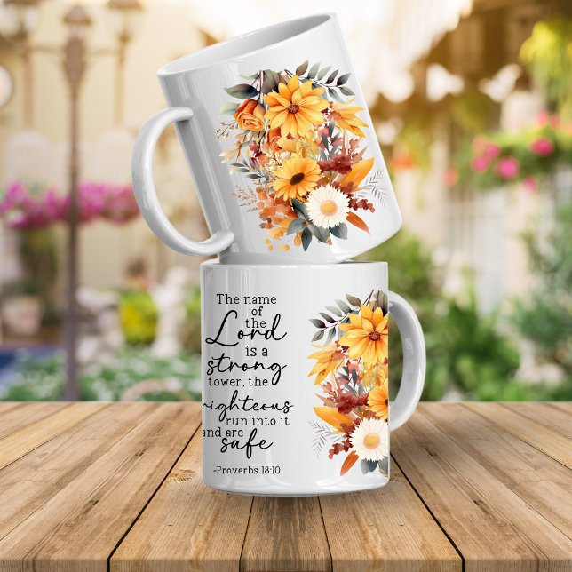 Tasse de café florale avec verset biblique (Bible verse floral mugs that are inspirational faith scriptures that will encourage and inspire you)