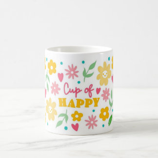 Tasse de café florale « Cup of Happy »