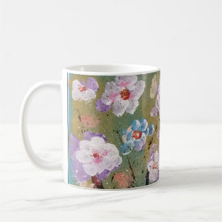 Tasse de café florale de ressort