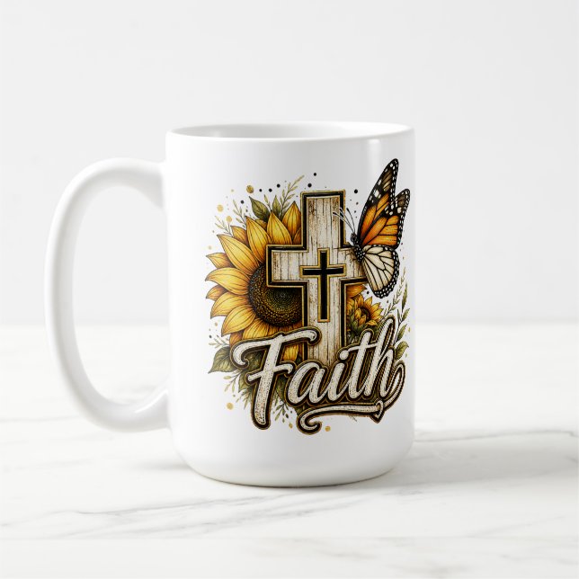 Tasse de café Foi et Tournesols (Gauche)