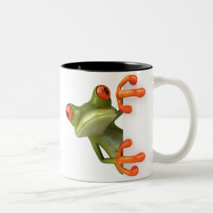 Tasse de café folle de grenouille d'arbre