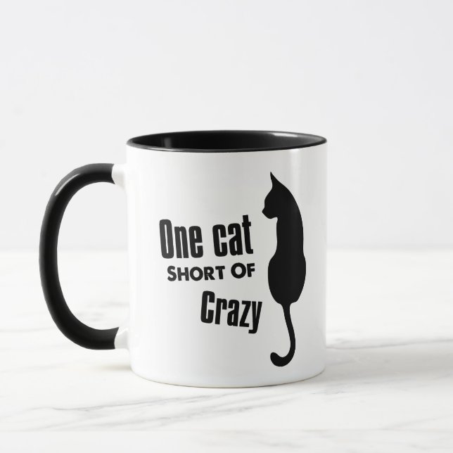 Tasse de café folle de Madame Funny Meow de chat (Gauche)