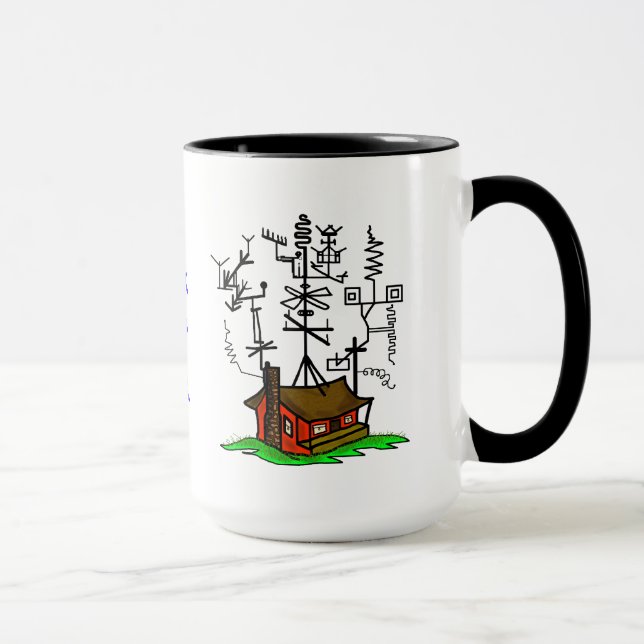 Tasse de café folle de maison de radio-amateur (Droite)