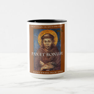 Tasse de café franciscaine de Pax et de Bonum