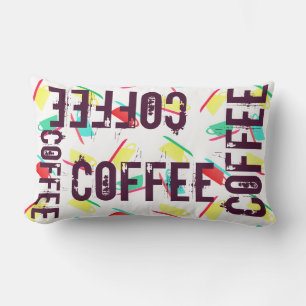 Tasse de café funky motif coussin jeté oreiller