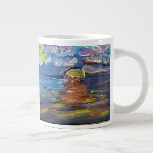 Tasse de café géante Peinture Lever de soleil (Droite)