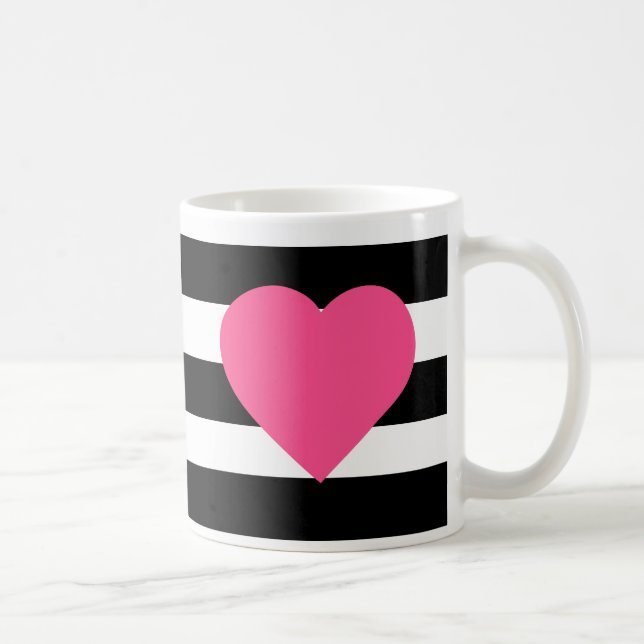 Tasse de café Girly de coeur (Droite)