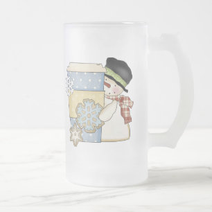 Tasse de café givrée par Noël de vacances de