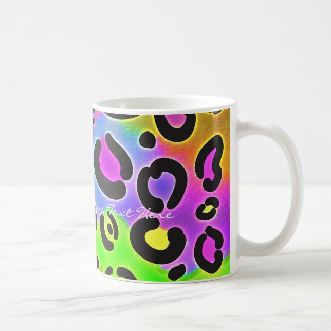 Tasse de café Glamour Couleur Léopard Guépard Arc- (Droite)