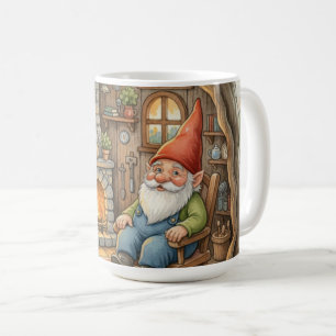 Tasse de café gnome confortable hérisson enchanté