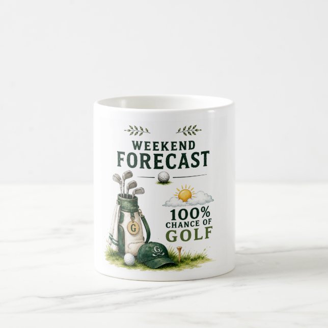 Tasse de café Golf Prévisions de golfeur  (Centre)